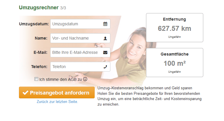 Umzugsanfrage bei UmzugBewertungen.de stellen