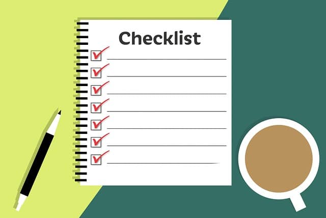 Erstellen Sie eine Checkliste für alle anstehenden Aufgaben.